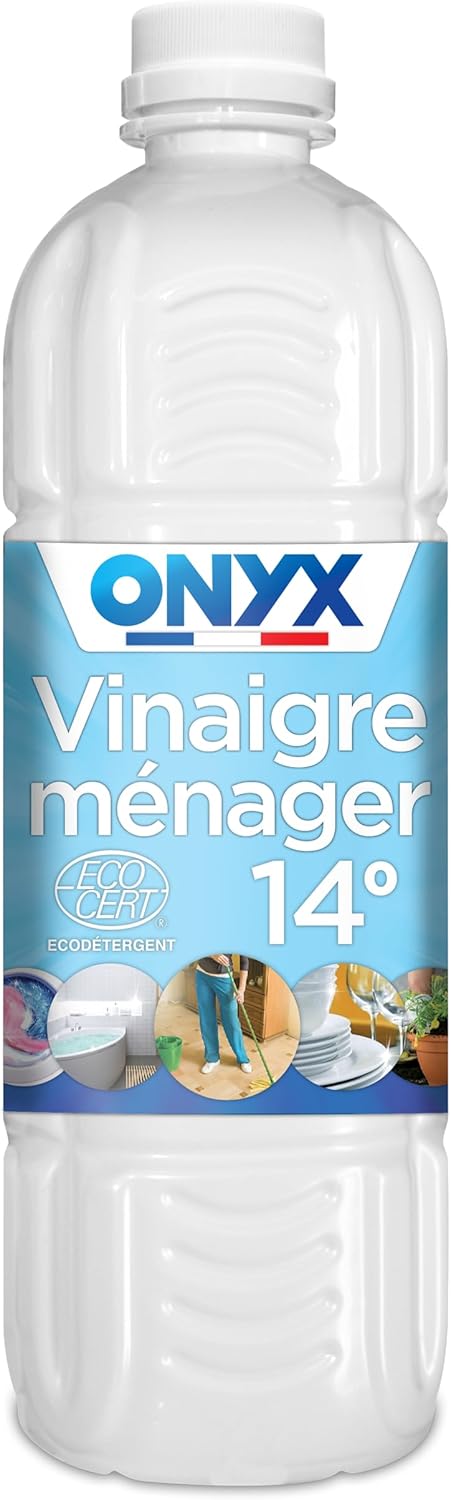 Vinaigre Ménager 14° - Produit Nettoyant, Détartrant Concentré Multi-Surface - Dégraisser, Faire Briller - Ecocert, 100% d’Ingrédients d’Origine Naturelle, Fabrication Française -1L 1 l (Lot de 1)