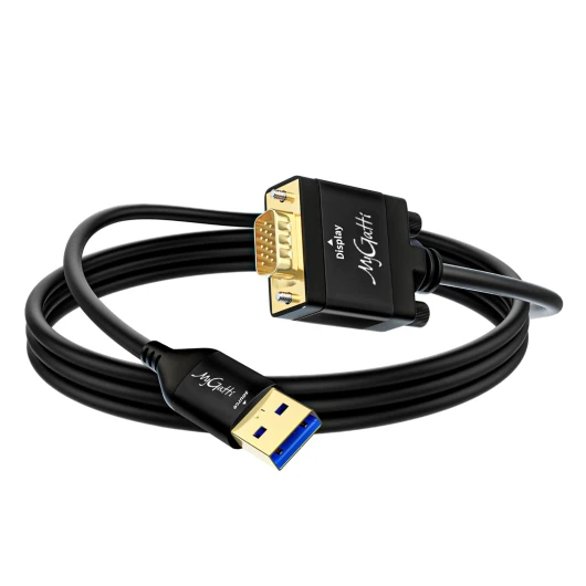 Câble adaptateur USB 3.0 vers VGA 3 m,unidirectionnel Type-A mâle vers VGA mâle,1080p Full HD pour TV,projecteur,moniteur,compatible avec Windows 11/10/8.1/8/7,MacOS,installation du pilote requise 3M USB 3.0 Type-A vers VGA