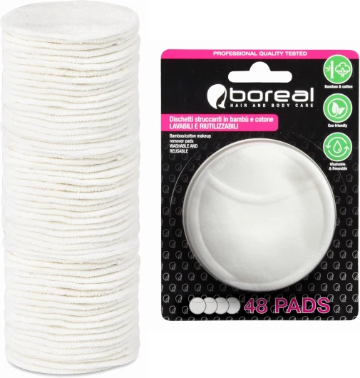 Tampons démaquillants lavables en bambou et coton - 48 tampons démaquillants réutilisables avec poche - Chiffons démaquillants lavables - Disques démaquillants écologiques - Pour tous les types de