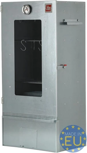 ITA Fumoir 7000 81x28x40 cm avec fenêtre - Four à fumer professionnel avec thermomètre & accessoires - Métal galvanisé, Anticorrosif, Durable - Cabinet de fumage pour viande, poisson, fromage Smoker
