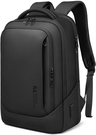Sac à dos Ordinateur Portable 15,6 Pouces Double Port USB Sac a dos Impermeable Léger Antivol Sac à dos homme Design Multifonction pour Travail Voyage Affaires Université - Noir 15,6 pouces Noir