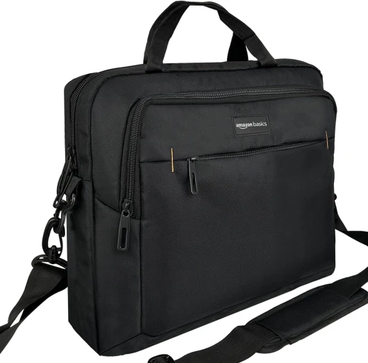 Sac à bandoulière Compact pour Ordinateur Portable avec Poches de Rangement pour Accessoires (15,6 Pouces - 40 cm) Noir, 1 unité 40 cm 1 pièce Unique