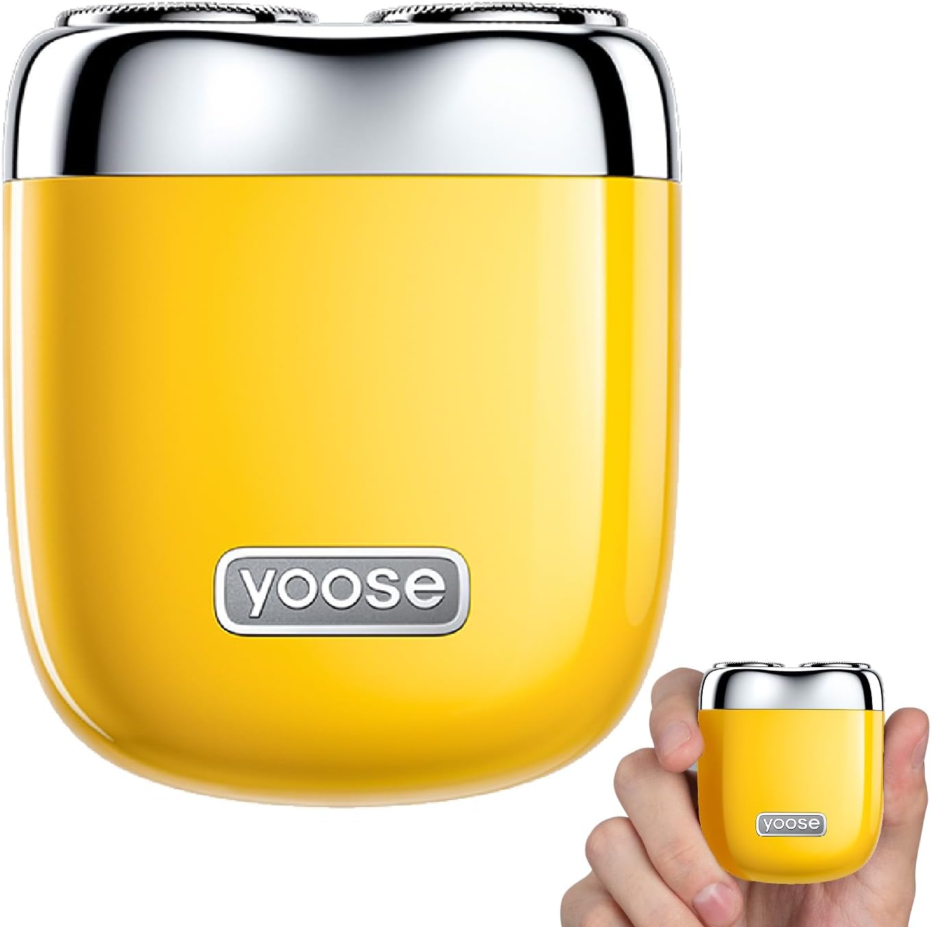 Mini Rasoir Electrique Hommes,Portable & Léger en Alliage Rasoir Homme,Recharge Rapide USB-C Rasoir Electrique,Lame Magnétique,Étanche IPX7/Usage Sec/Humide - Voyage/Voiture (Jaune Tournesol) Racing-gelb