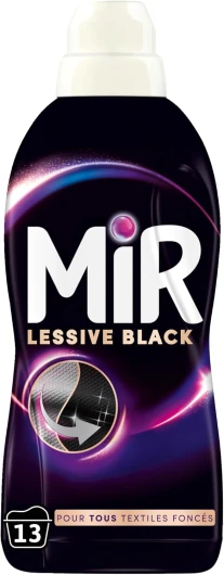 Lessive Liquide - Lessive Black - Main & Machine - Raviveur - Formule Unique 3en1 - Couleurs - Fibres - Fraîcheur - Nettoie avec Soin - Anti-Bouloche - Pour tous les Textiles Foncés - 13 Lavages
