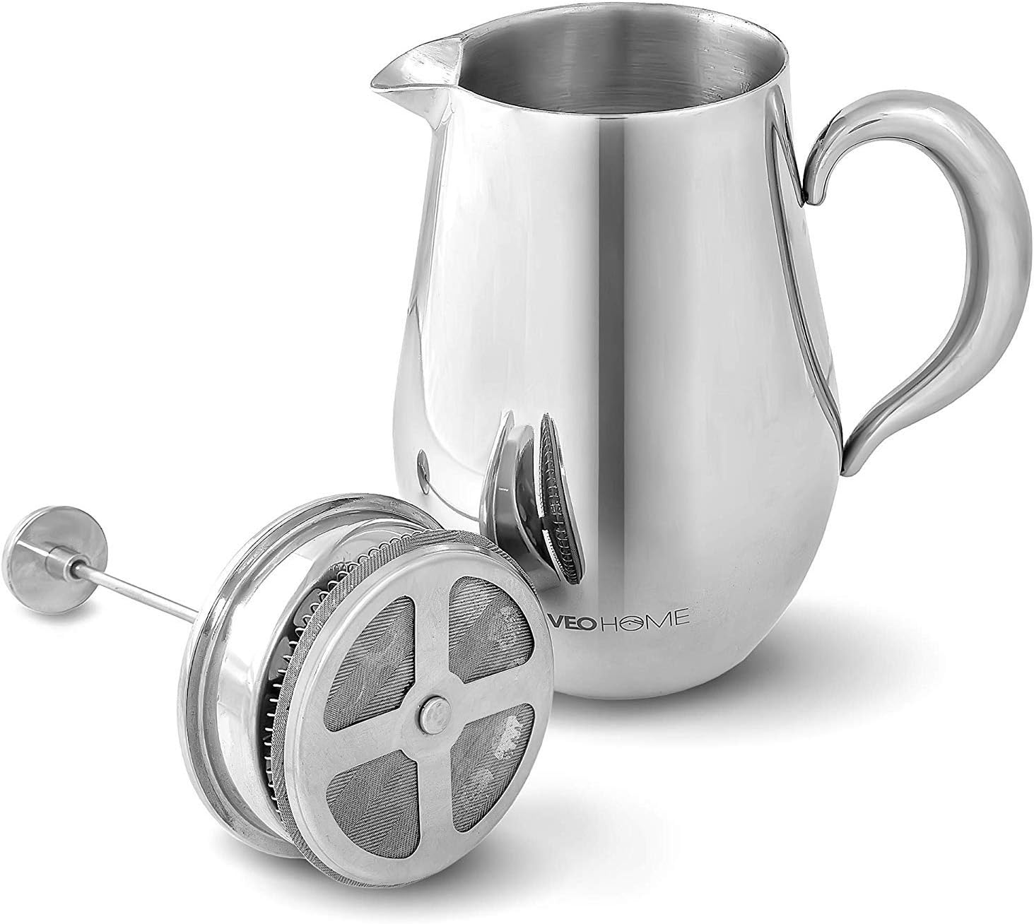 Cafetière à Piston 1 Litre - Incassable et Garde Le café Chaud Longtemps grâce à sa Double Coque INOX…