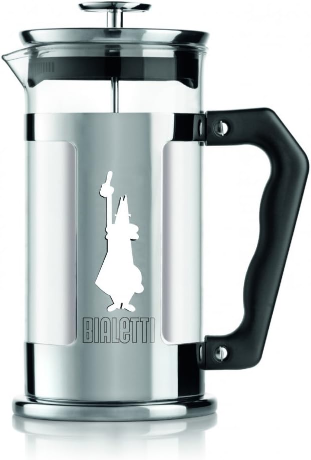 Cafetière Piston Preziosa Bialetti 1 L, Verre borosilicate, Acier inoxydable, Marron, 8 Tasses