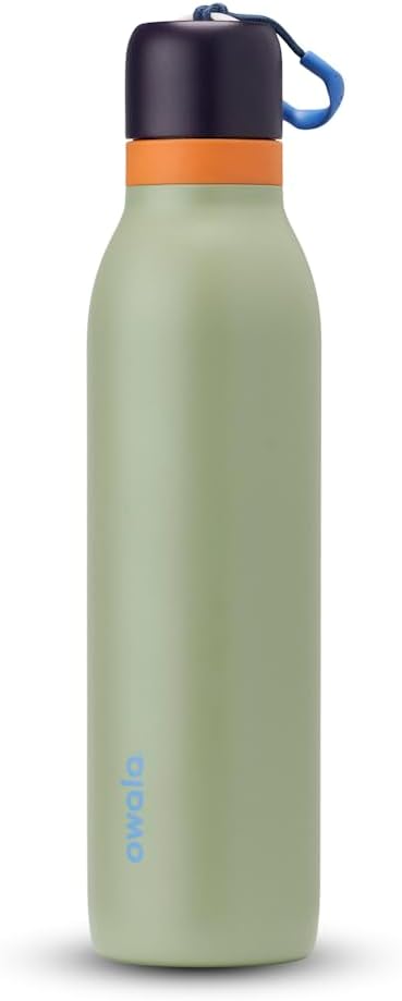 Gourde isotherme en inox avec paille et couvercle, 710 ml - sans BPA, conserve le froids ou la chaleur pendant une longue durée pour le sport et les voyages, Camo Cool