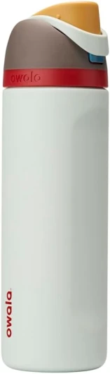 FreeSip Bouteille d'eau isotherme en acier inoxydable avec paille pour le sport et les voyages, sans BPA, 710 ml, boneyard