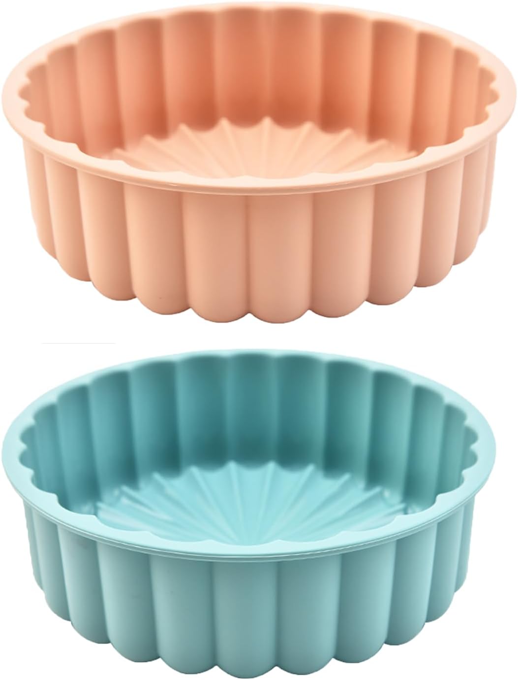 2 Pièces Moules à Charlotte Ronds En Silicone, Charlotte Cake Pan, Moule à Gâteau Charlotte Antiadhésif, pour Cheesecake, Chocolat, Brownie, Fête d'Anniversaire, Outil De Cuisson à Faire Soi-Même