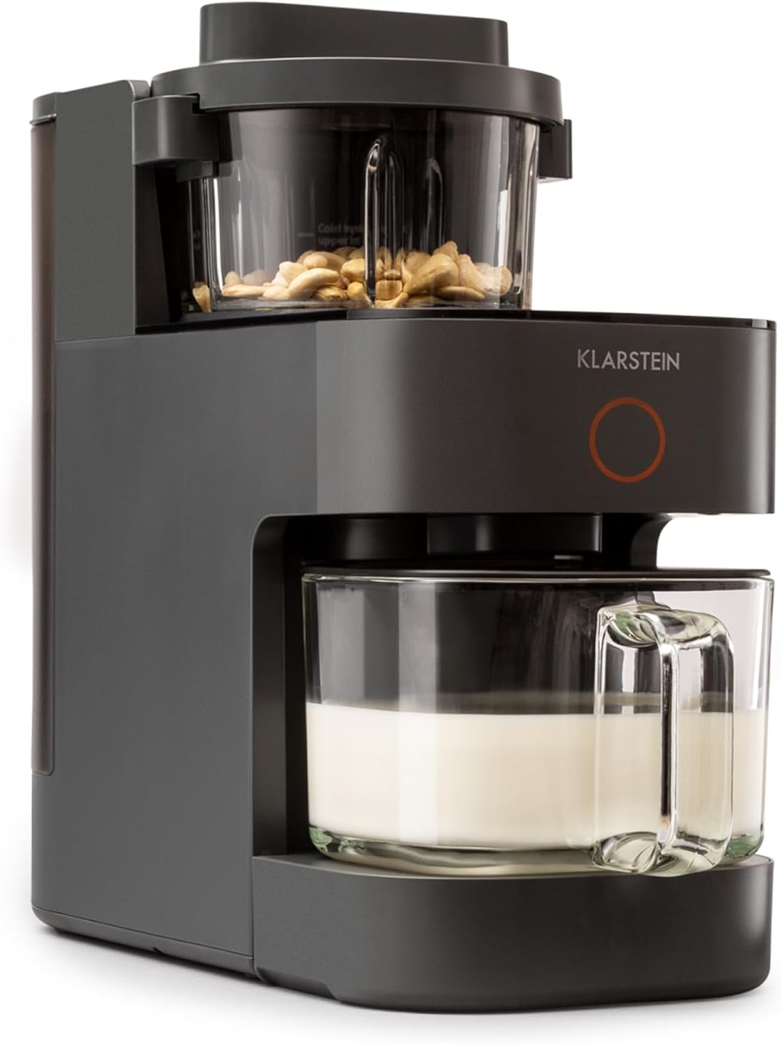 Mixer, mixeur sur pied avec 300 et 1250 watts de puissance, pour la préparation de laits végétaux et smoothies avec technologie de chauffage à 360°, 30.000 tours/minute, écran tactile, noir