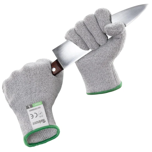 Paire de Gants Anti Coupure - Protection de Niveau 5 - Protection Contre les Coupures du Quotidien (cuisine, bricolage) - Taille M M 1 paire - Protection anti-coupure niveau E