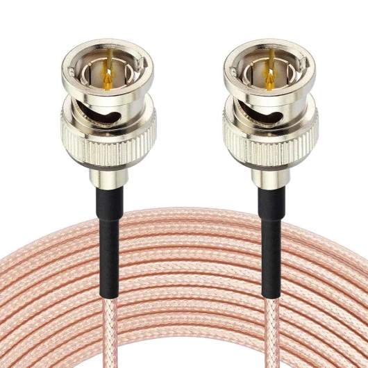 Câble SDI Vidéo 50cm Câble BNC Mâle à Mâle RG179 75 Ohms, pour Équipement Vidéo Caméra BMCC, Supporte Câble Vidéo HD-SDI 3G-SDI 4K 8K SDI (Droit, 1 Pièce) - 50cm Droit
