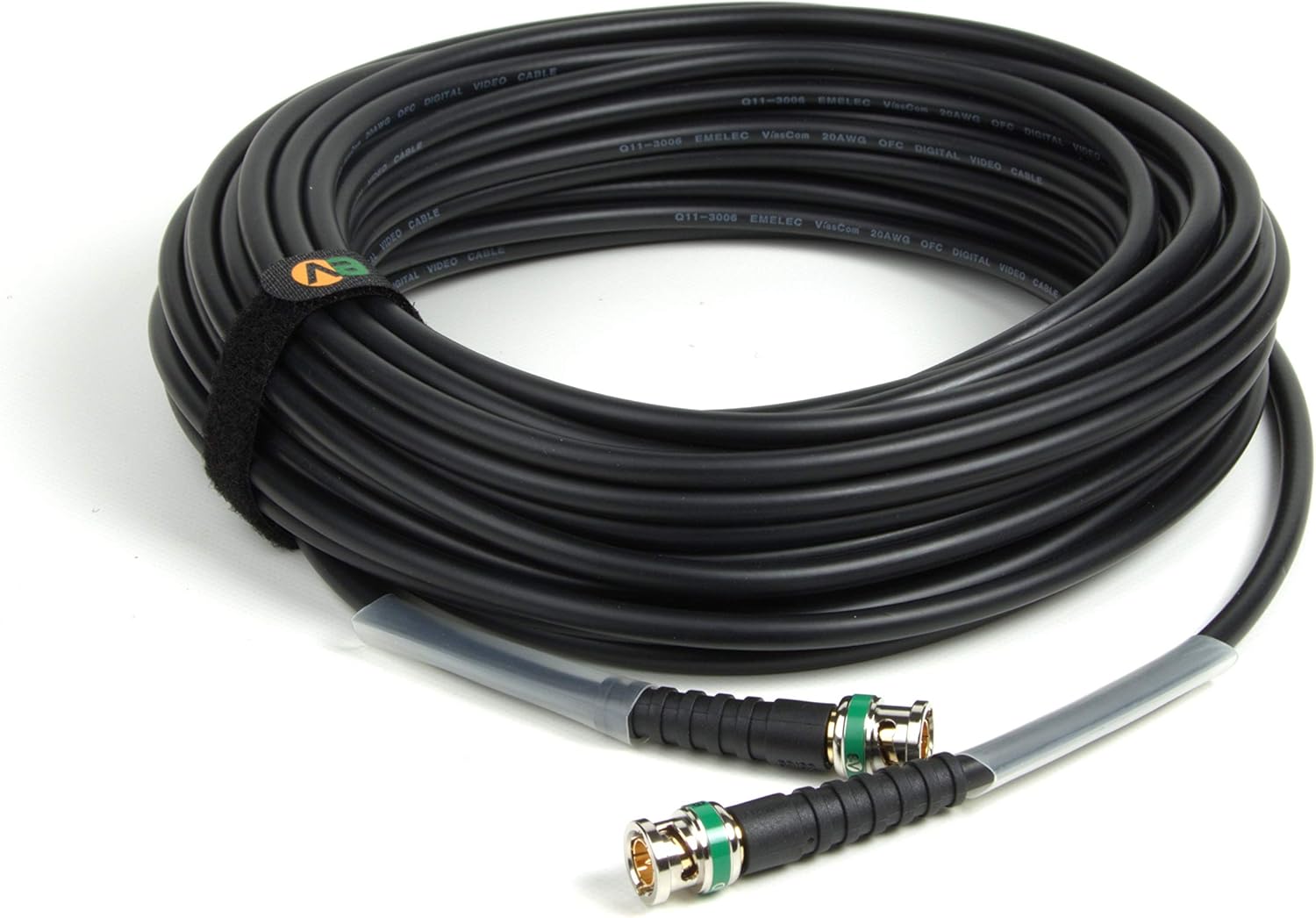 Emelec VíasCom EQ3006N/0500-50 m Connexion Vidéo 4K-UHD 12G-SDI (0,80/3,75/6,00) avec BNC 4K-UHD - Conducteur Unifilaire - Noir - PVC Flexible 50 metros Noir