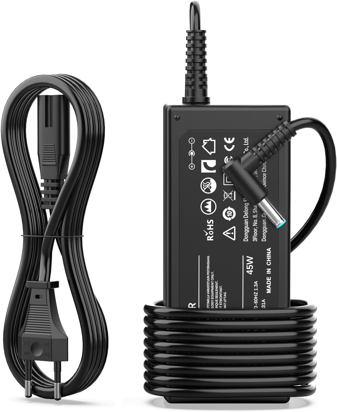 Shefor Chargeur 45W Ordinateur Portable Compatible avec HP Elitebook 840 850 250 255 G3 G4 G5 G6 G7 G8 Probook 430 440 450 470 Pavilion X360 719309-001 721092-001, 2,31A Adaptateur [4,5 * 3,0mm] 45W Chargeur Compatible avec HP