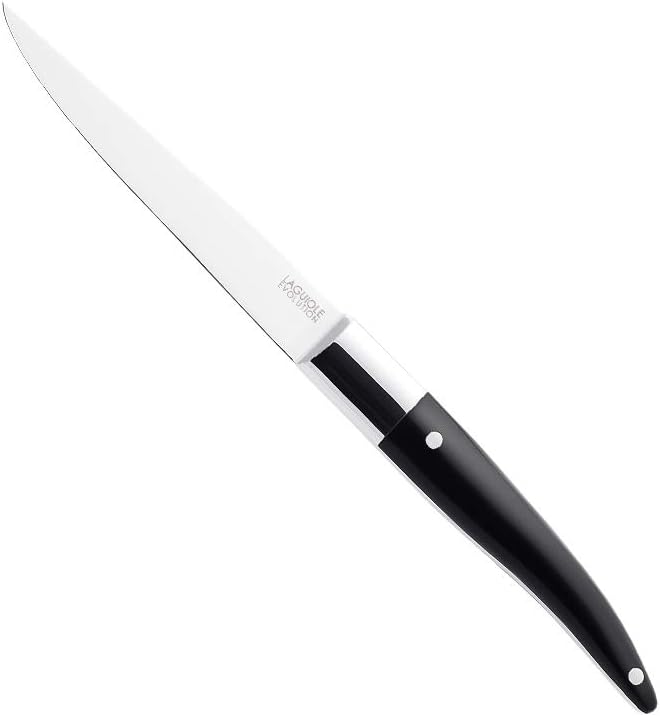 Couteau à Steak - Couteau de Cuisine Lame en Acier INOX Haute qualité 11 cm - Manche Ergonomique Pom Noir - Compatible Lave Vaisselle 439840