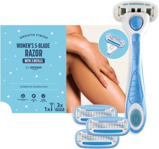 Lot de 3 recharges + rasoir à 5 lames pour femme 1 Rasoir + 3 Recharges 1 unité (Lot de 1)
