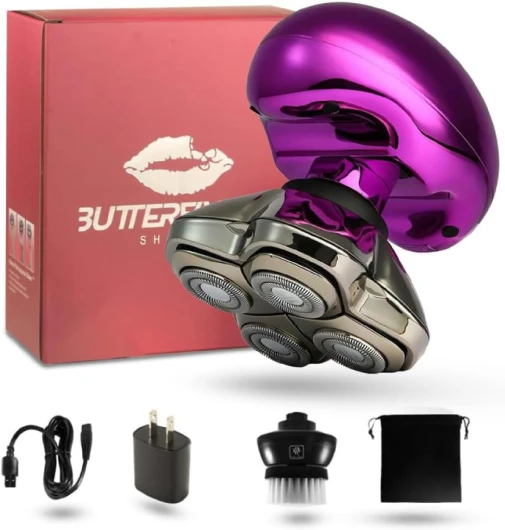 Butterfly Kiss Pro Purple - Tondeuse Femme pour Corps et Tête, Rasoir électrique Électrique Féminin, meilleur cadeau pour femme Mauve