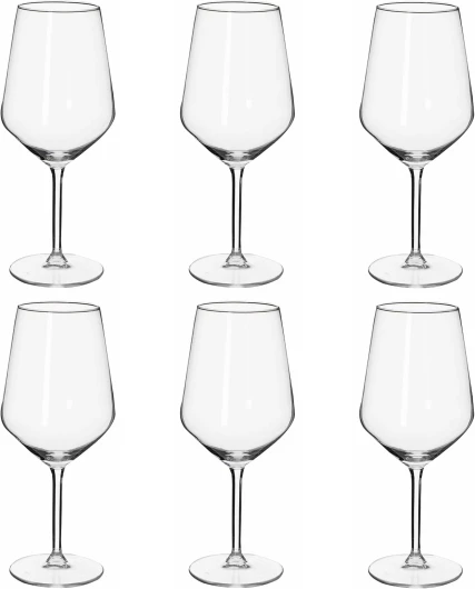 Verres à Vin Rouge - Lot de 6 verres à vin - Verre à vin 53cl - Verres à vin rouge résistant au lave-vaisselle - Cadeau pour le vin rouge - Verre 6X RED