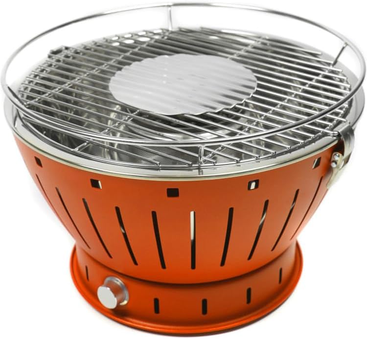 Barbecue portable Mapa Grill - Charbon de bois - Sans fumée - 35cm de diamètre Orange