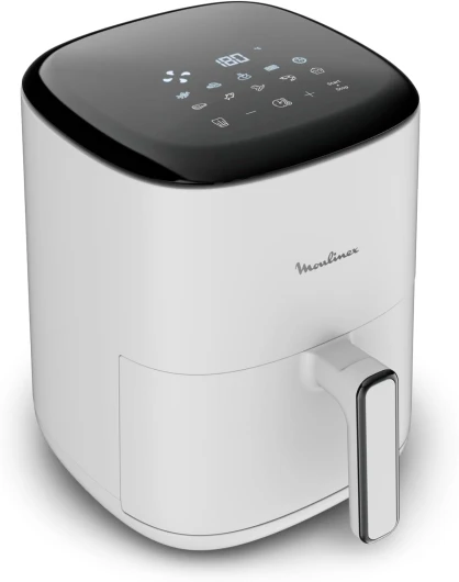Easy Fry Compact Friteuse sans huile, 3 L, 4 personnes, 10 programmes automatiques, Ecran digital, Format compact, air fryer EZ145A20, Beige 3L (1-4 personnes)