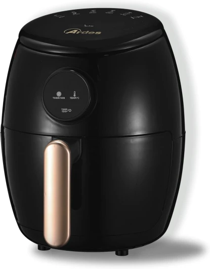 ARDES - AR1K32D Friteuse à air chaud Capacité 2 litres Petite friteuse à air avec affichage numérique et minuterie 60 minutes Température maximale 200°C Eldorada Mini D, Black