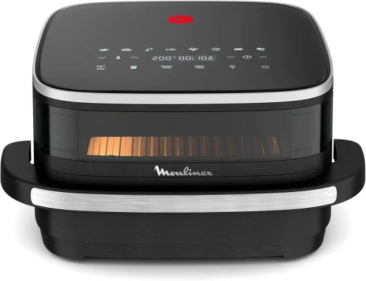 Easy Fry XL Surface & Pizza 4L, Air fryer, Très grande surface de cuisson, Compact, Fenêtre de visualisation, Noir, AL4018F0 Tiroir pizza 4L