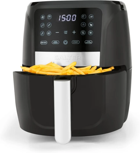 Friteuse à air numérique 1500W, Friteuse sans huile de 5,7 L, 12 fonctions de cuisson, utilisez peu ou pas d’huile, Affichage numérique LED, Grille de cuisson antiadhésive amovible 5.7L Friteuse