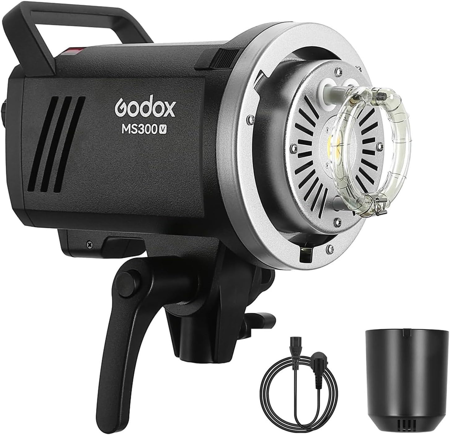 MS300-V Studio Flash avec COB LED Modeling Lampe 5800K ± 200K, GN58 300Ws Flash avec Godox 2.4G sans Fil Système Flash Stroboscopique Bowens Mount