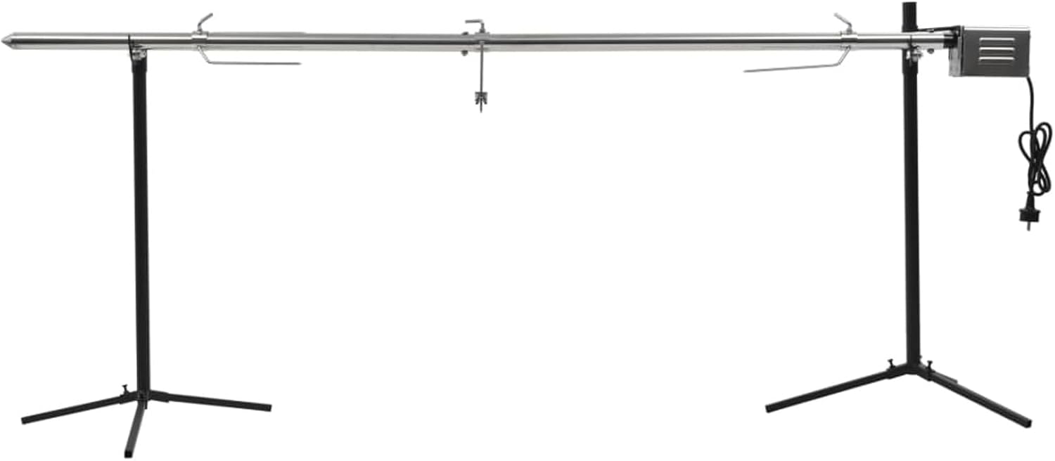 NITCA Tourne Broche Mechoui avec Moteur Electrique Rotisserie et Gril de Barbecue Grande Broche Cochon de Lait, Tourne Broche Barbecue Rotissoire, BBQ Grill Barbecue -207 x 45 x 81 cm