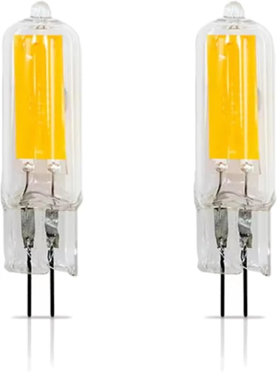 Ampoule LED G4 3W AC/DC 12V Blanc Choud 3000K COB LED Equivalent 20W Ampoule Halogène G4, Convient pour salon, chambre à coucher, cuisine, salle à manger, coiffeuse, Pack of 2, 1 an garantie