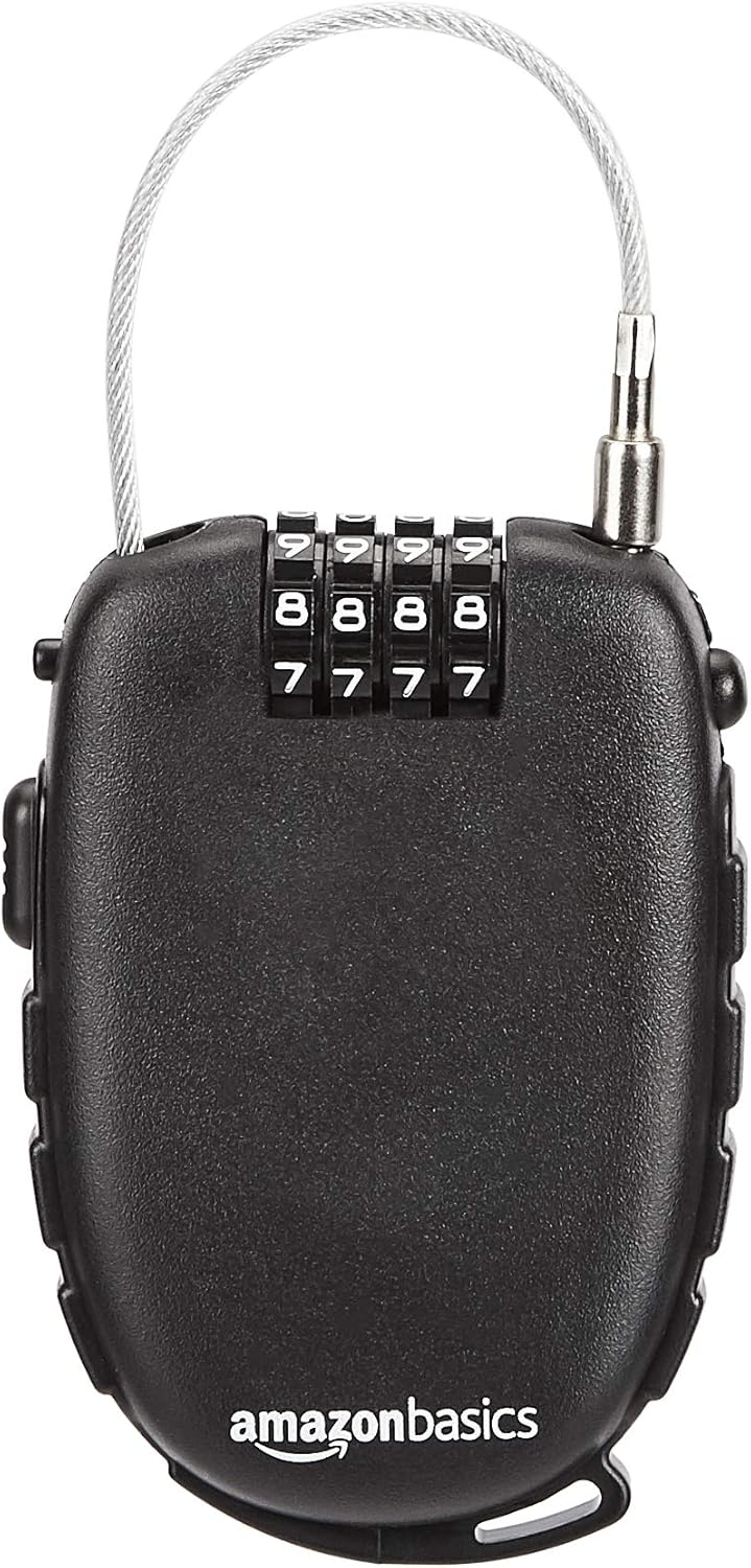 Cadenas avec câble rétractable 4 chiffres