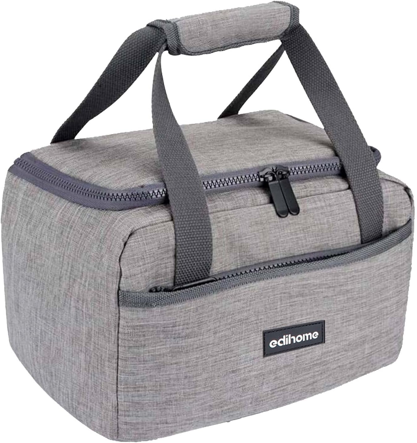 , Sac Isotherme Repas, Lunch Box Isotherme, 8L, Déjeuner pour le travail, Portable, pour Manger pendant le voyage (Gris)
