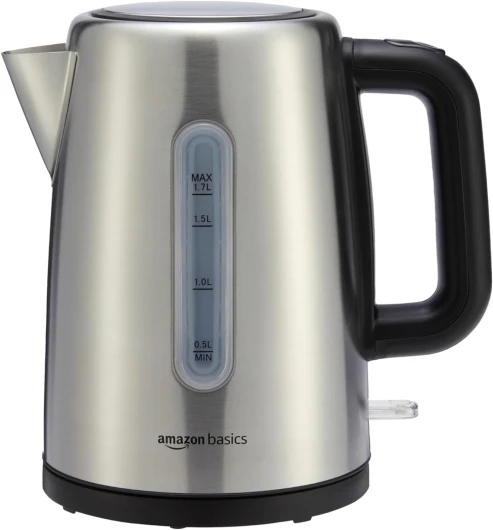 Bouilloire électrique portable en acier inoxydable - 1.7 Litres, Argenté