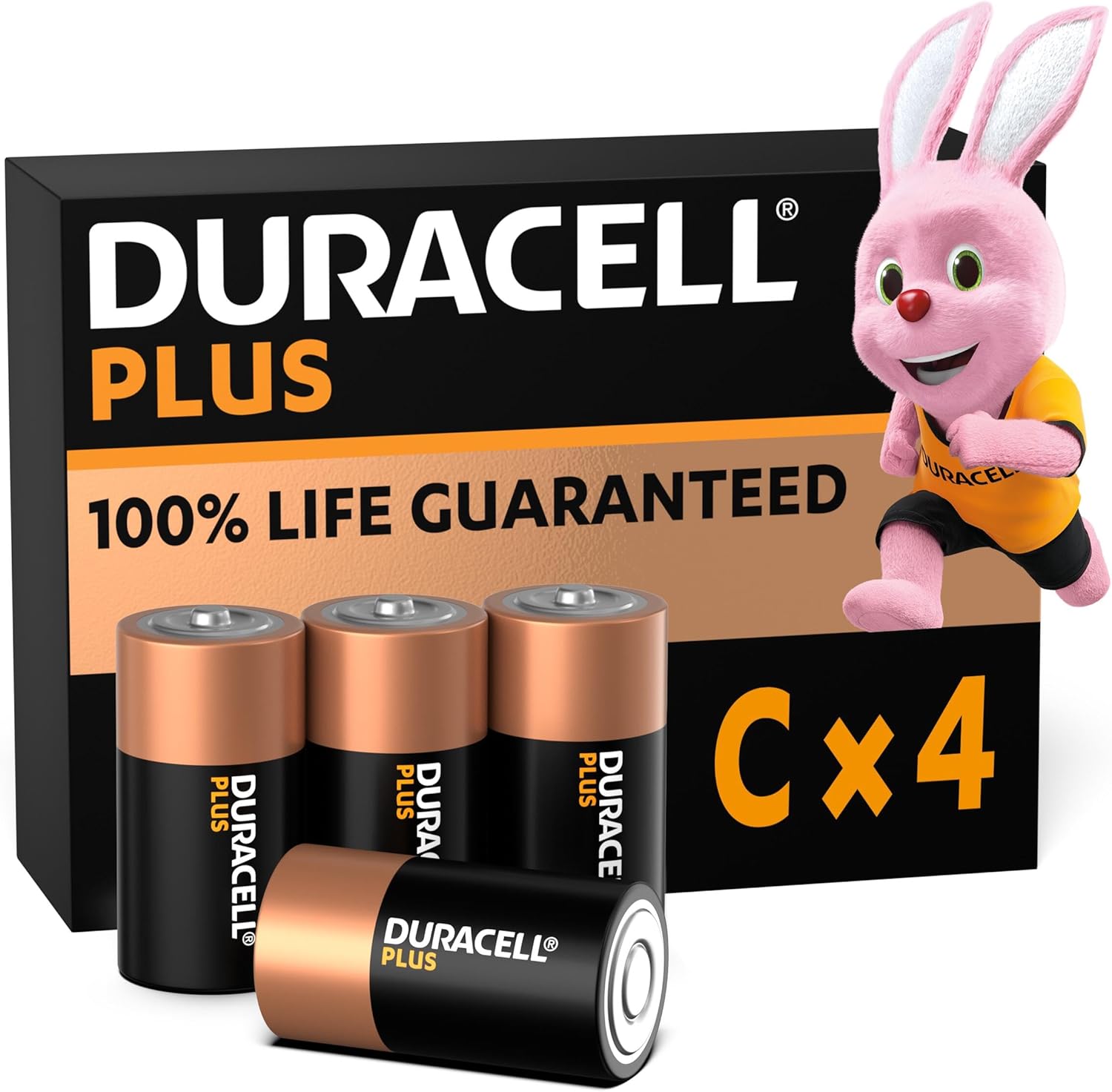 Plus Piles C (lot de 4) - Alcalines 1,5V - Durée de vie garantie à 100% - Idéales pour les appareils du quotidien - Emballage 0% plastique - Conservation 10 ans - MN1400 Lot de 4 Type C Plus (+100% de Longévité)