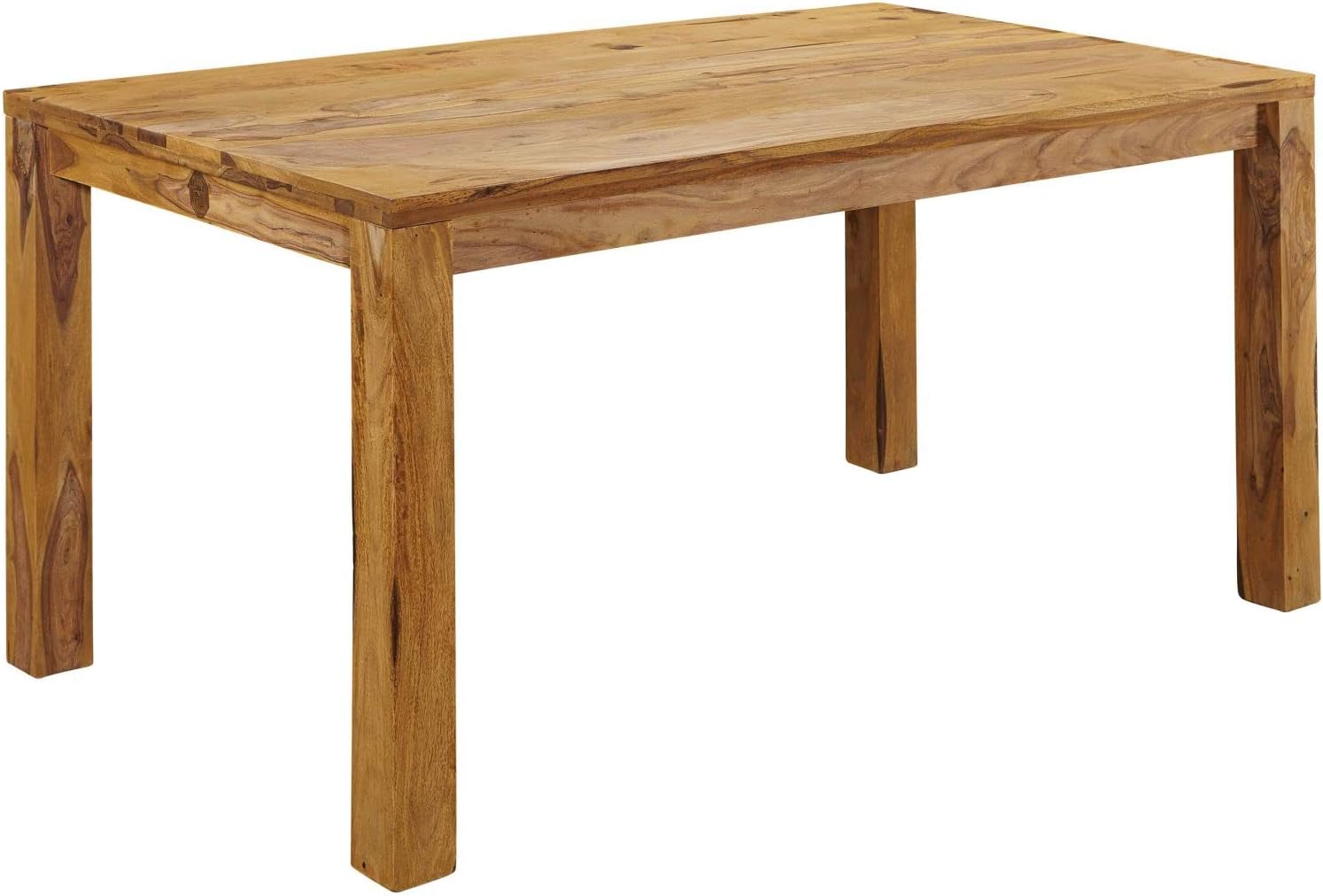 Table à Manger 140x90cm - Bois Massif de Palissandre huilé - Nature Brown #813 140x90x76 cm (LxPxH) Huilé - Brun