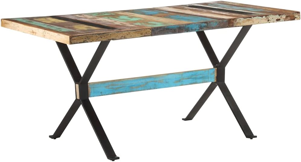 Générique Table de Salle à Manger 160x80x76cm Bois de récupération Massif,Tables,Tables à manger-321609 160 x 80 x 76 cm Bois de Récupération Massif
