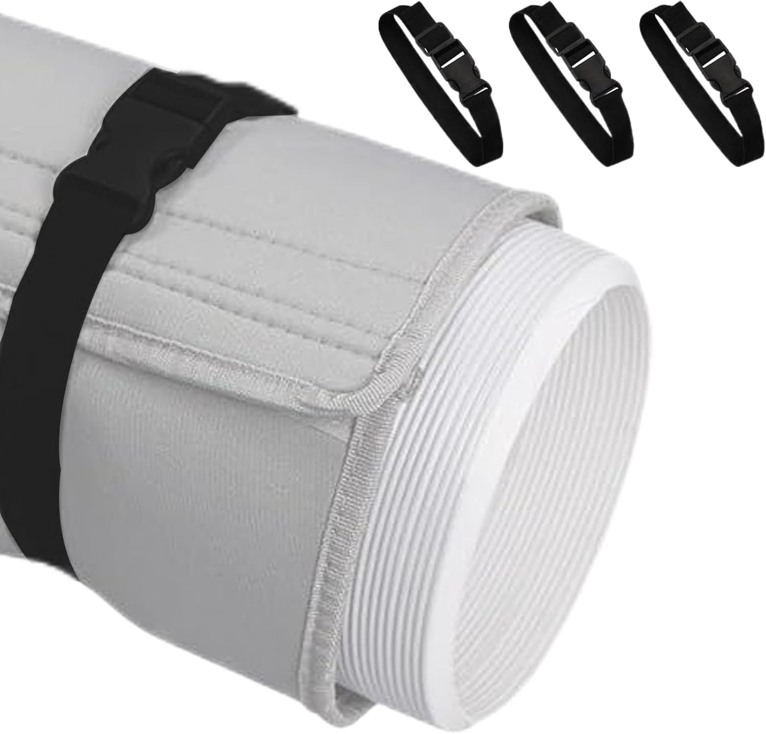 Protection de Gaine de Climatisation Portable - Protection Sleeve de Ventilation avec 3 Sangles à Boucles,Pièces Accessoires pour Électroménager - Appartements Bureaux Locaux Commerciaux Garages
