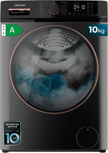 Lave-linge 10Kg Bolero DressCode 10610 Inverter Steel A - Chargement Frontale, 1400 RPM, Steam Max, Motor Inverter Plus, 15 Programmes, OnSmart, Stop&Go, Caoutchouc Antibactérien, Drum Clean 10 kg Acier