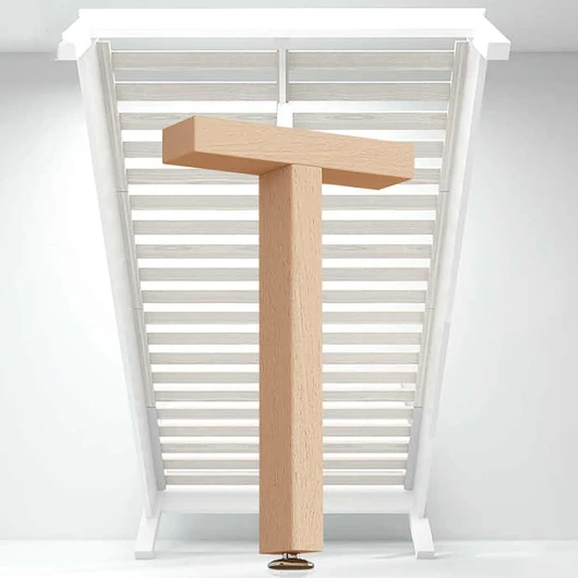 Pingping1991 Pieds de Lit Réglable,1 pièce Pied de canapé en Bois Massif Pied Central Sommier À Lattes pour Lit Support avec vis de Montage pour Sofa, Lit, Armoire, Cabinet 20-22cm
