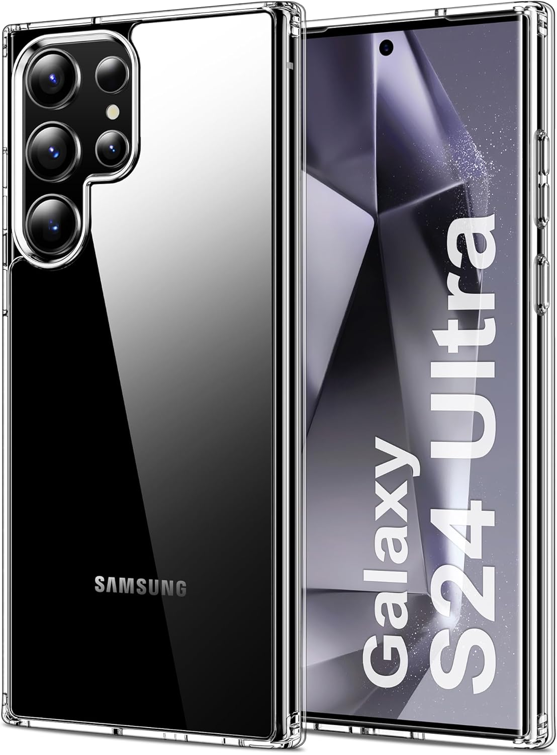 Coque pour Samsung Galaxy S24 Ultra 5G (6,8 Pouces), Anti-Jaunissement Étui Téléphone Transparente, Housse de Protection Antichoc - Crystal Clear Samsung Galaxy S24 Ultra Clear