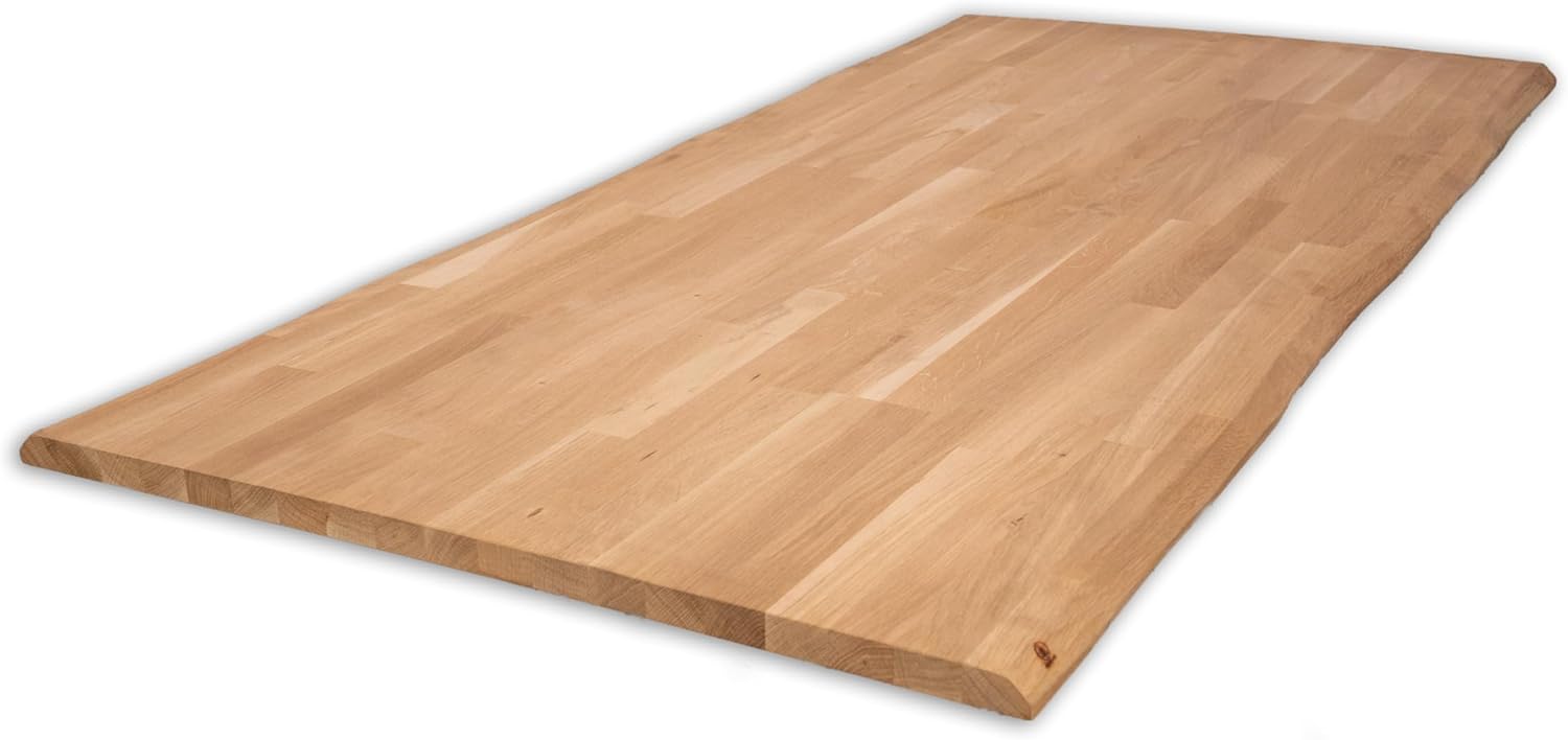 LUMBERLAND Plateau de Table en chêne Massif (80 x 140 cm, chêne, Naturel) 80 x 140 cm Chêne Naturel