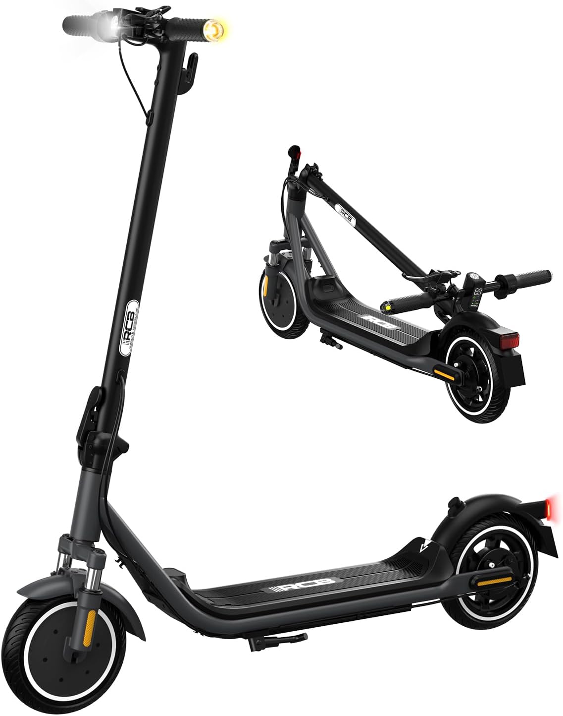 R17/R19 Trottinette Électrique Adulte, Jusqu'à 25 km/h, Pneus Solides 8.5''-10'',350W-500W, 7.8-16.8Ah,Autonomie 23-50KM, Contrôle APP, Charge Max 120/150 kg, Double Frein, Double Amortisseur R16-7.8Ah