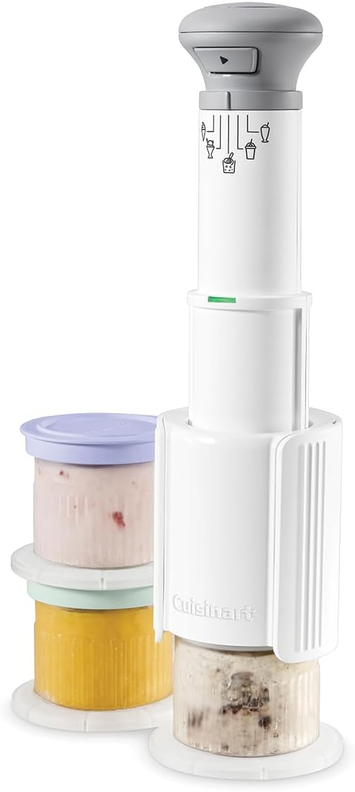 FreezeWand – Sorbetière 5 programmes : Glace, Sorbet, Milkshake, Granité, Ingrédients ajoutés - Vegan, sans lactose, riche en protéines, faible en calories - Prête en 5 min Bol de précongélation 3 x 240ml (Nouveau)