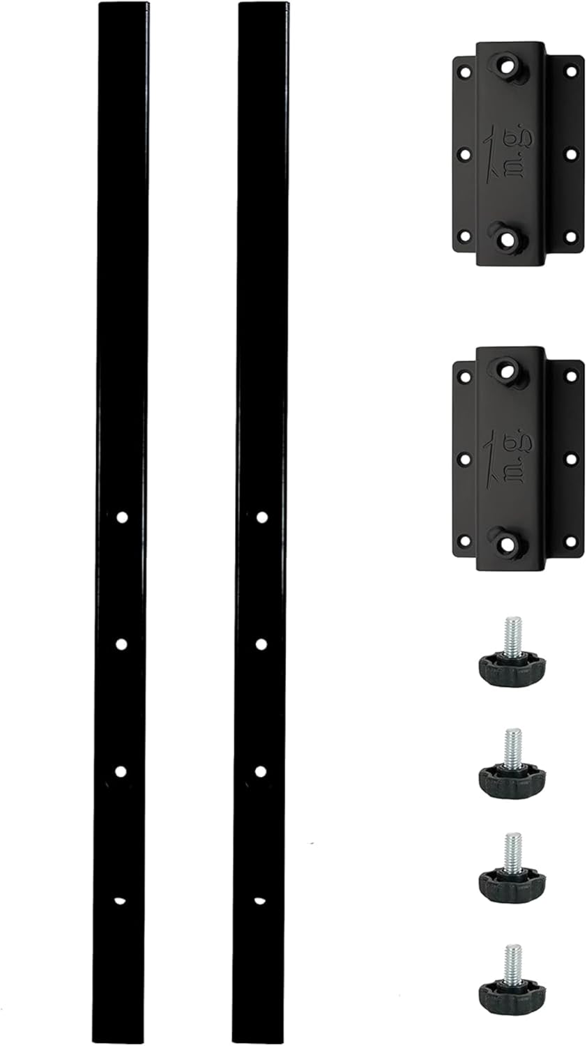 2X Extension du Plateau de la Table, Support de Plaque Supplémentaire, Robuste (Noir, 60cm) 60cm Noir