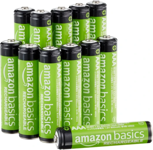 Lot de 12 piles rechargeables AAA NiMH performantes, 800 mAh, 1,2 V, rechargeables 1 000 fois, préchargées Lot de 12 AAA