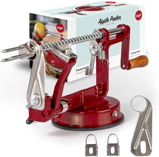IKIGAI Epluche Manuel - Professionnel- Pèle-pommes Multifonctionnel - Eplucher Pelle Patate Automatique - Machine a éplucheur les Pommes de Terre
