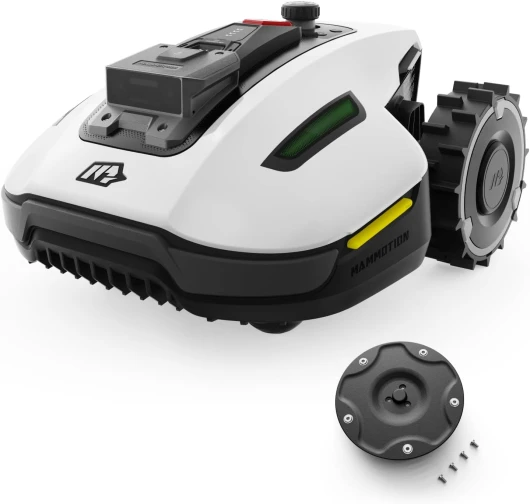 YUKA Mini 500 Robot Tondeuse sans Fil Périphérique, NetRTK+Vision, Aucune Antenne RTK Requise, Recommandé 500 m², Pente à 50%, Cartographie Automatique, avec Module 4G