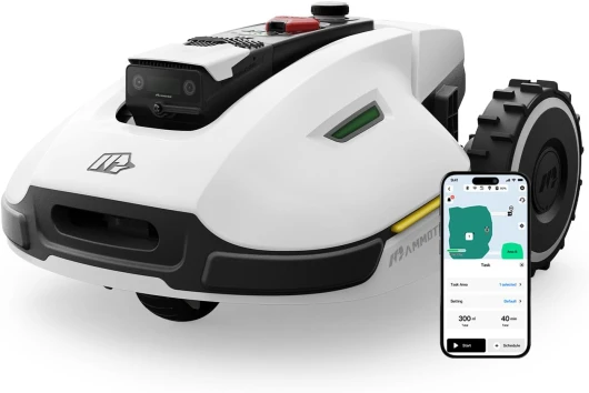 YUKA 2000 Robot Tondeuse sans Fil Périphérique, NetRTK+Vision, Aucune Antenne RTK Requise, Recommandé 2000 m², Max - 2400 m², Pelouse Semblable à Un Tapis, Disque de Coupe Double, Module 4G