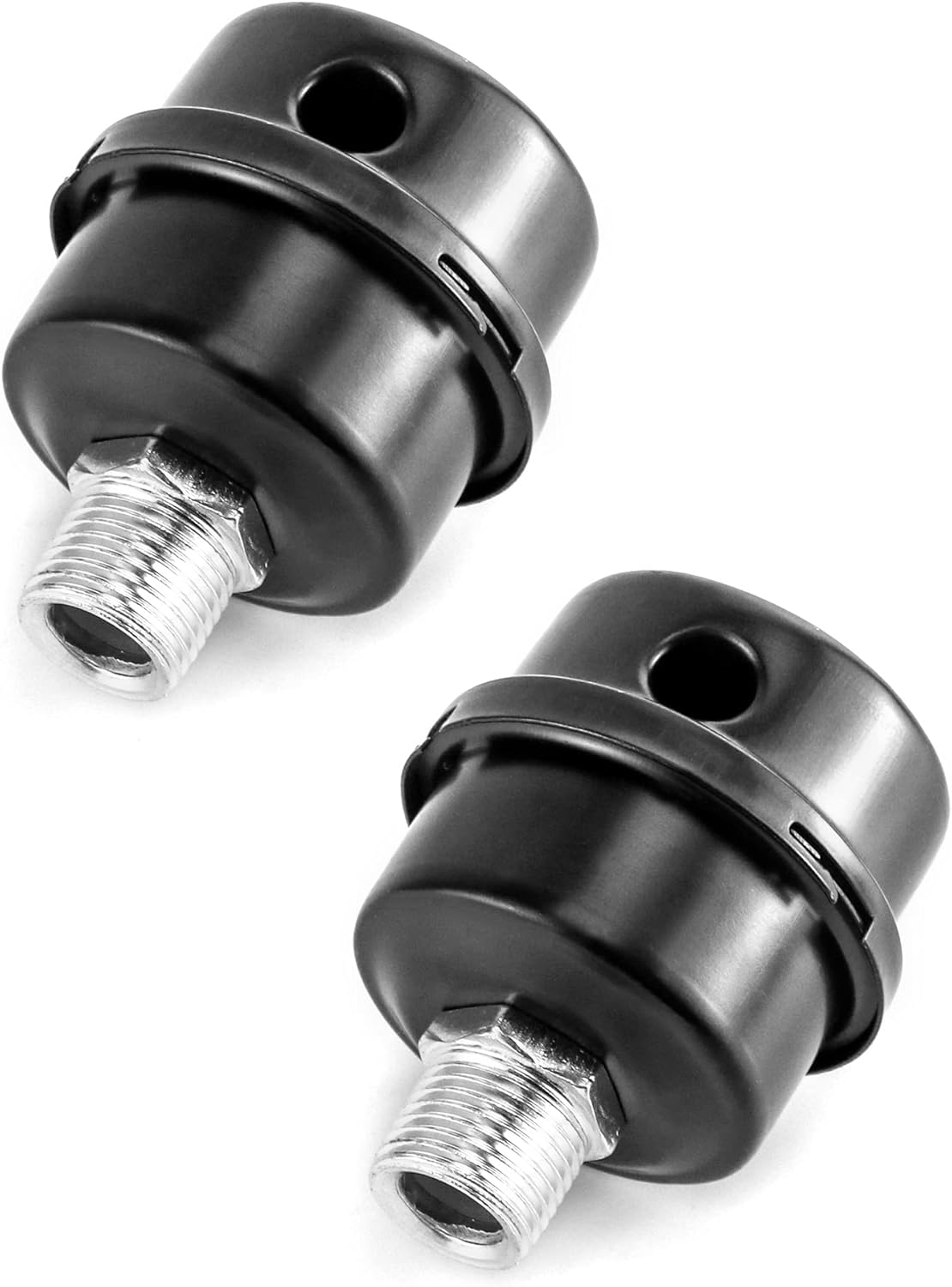 QWORK® Lot de 2 Silencieux pour Compresseur d'Air, silencieux de filtre d'admission de compresseur d'air en métal, 1/2" PT 20mm 1/2"20mm