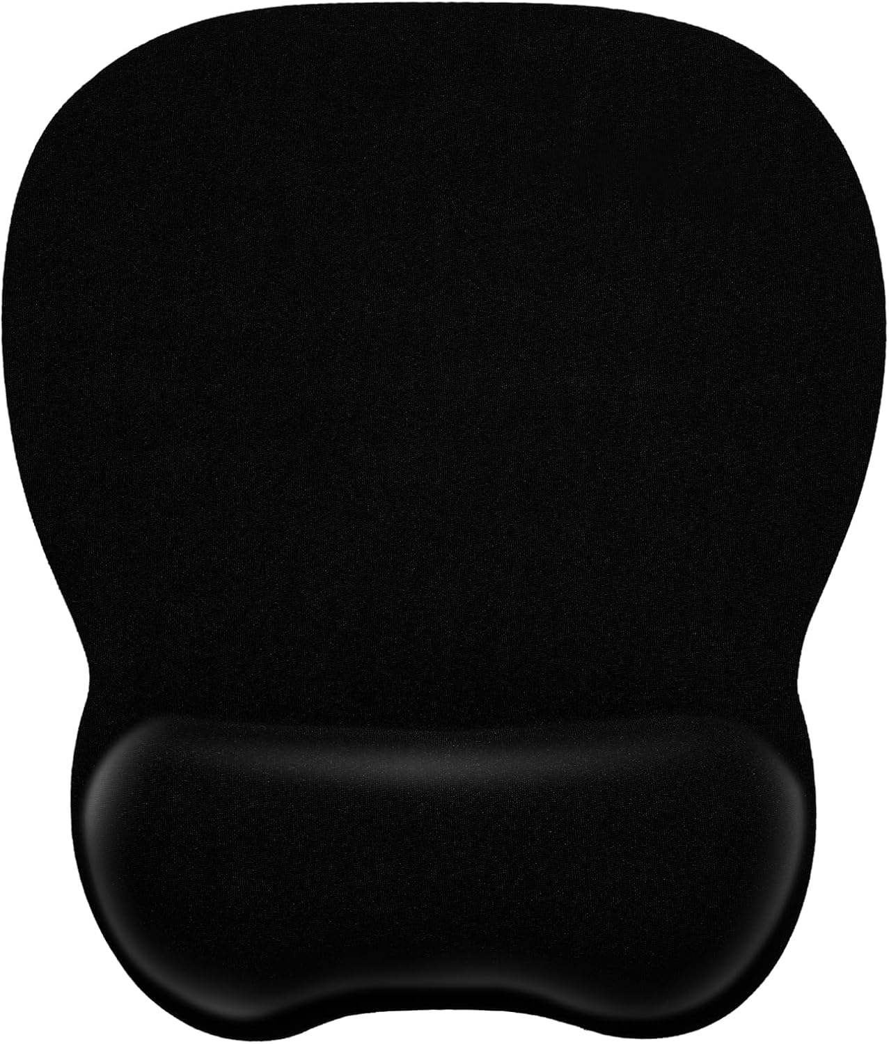 Tapis de Souris avec Repose-Poignet Ergonomique, 4mm Mousepad avec Remplissage en Mousse à Mémoire, Texturée Résistant à Usure Lavable, Mouse Pad pour PC, Ordinateur, Travail, Bureau, Noir 245L x 210l mm Noir